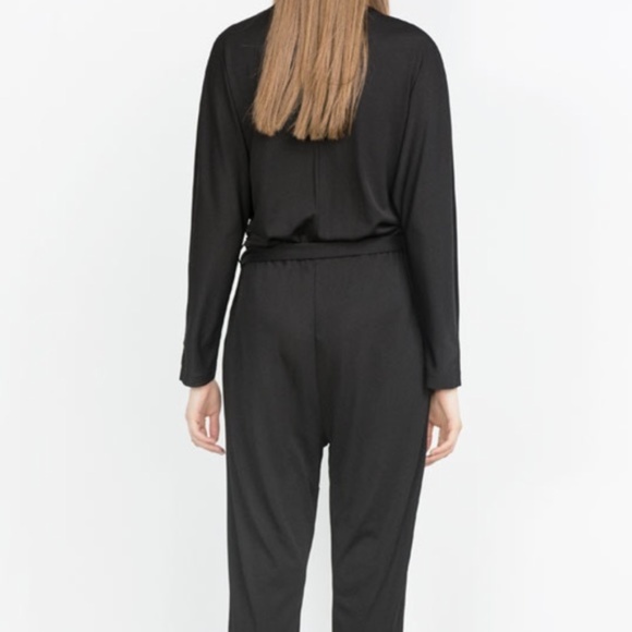 Zara Black Crepe Jumpsuit - Picture 7 of 7